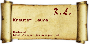 Kreuter Laura névjegykártya